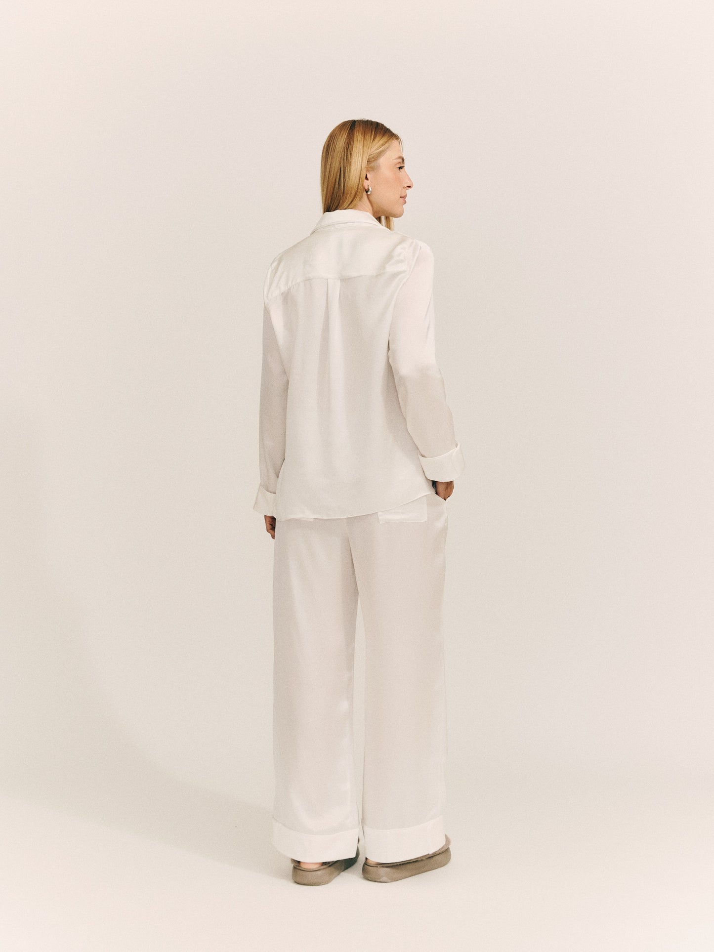 Satin silk set - longo (Off)