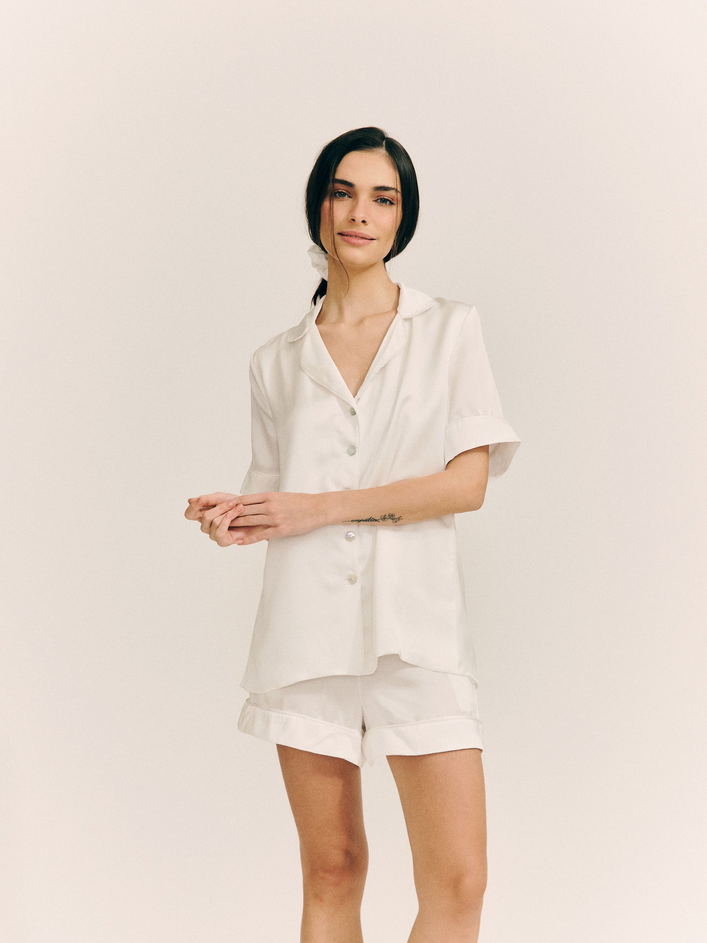 Satin Silk Set - curto (Off)