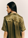 Satin Silk Set - curto (Oliva)