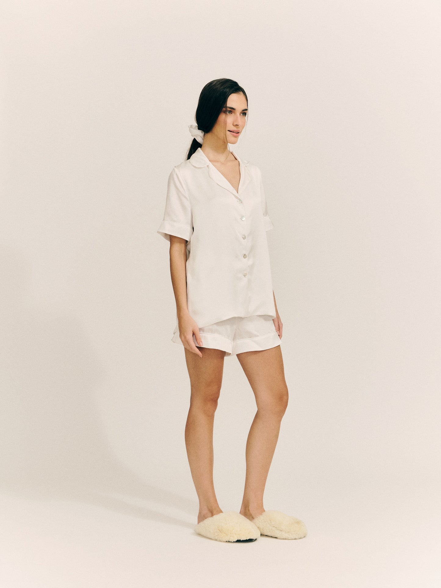 Satin Silk Set - curto (Off)