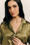 Satin silk set - longo (Oliva)